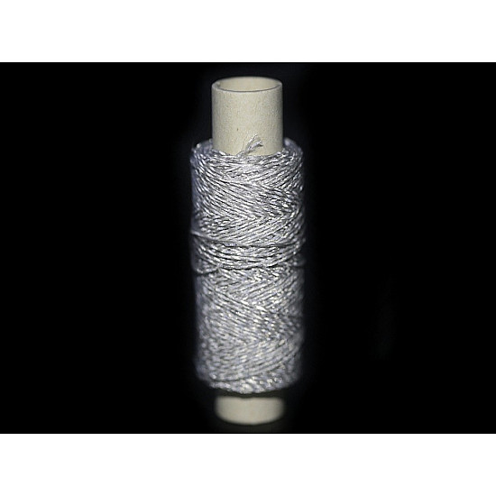 Reflective Knitting Thread Firm 50 m, grey-white, 10 pc.