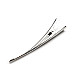 Alligator Hair Clip with Teeth 75 mm, silver, 4 pc.