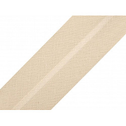 Single Fold Bias Binding cotton width 20 mm (card 25 m) - cream