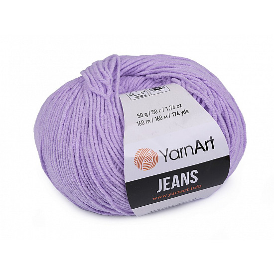 Knitting Yarn Gina / Jeans 50 g - light violet