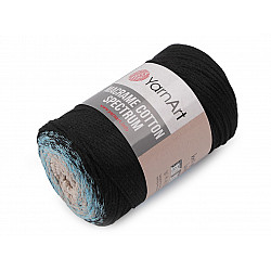 Twisted Knitting Yarn Macrame Cotton Spectrum 250 g, black