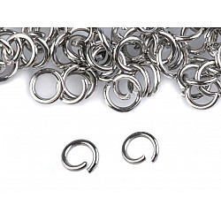 Stainless Steel Jump Ring Ø6 mm, platinum, 25 pc.