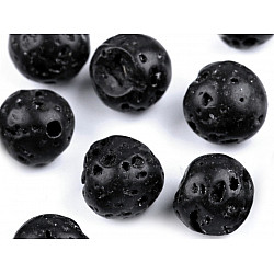 Natural Mineral / Gemstone Beads Lava Stone Ø7 mm (package 20 pc.)