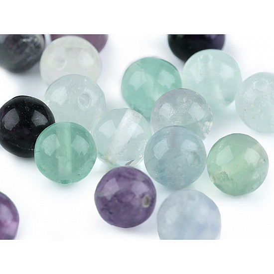 Natural Mineral / Gemstone Beads Fluorit Ø8 mm (package 8 pc.)