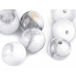 Natural Mineral / Gemstone Beads Howlite Ø6 mm (package 10 pc.)