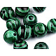 Synthetic Mineral Beads Malachite Ø8 mm (package 10 pc.)