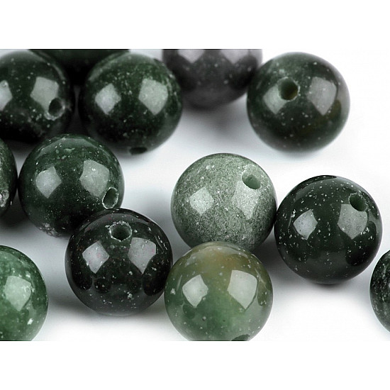 Natural Mineral / Gemstone Beads Moss Agate Ø8 mm (package 10 pc.)