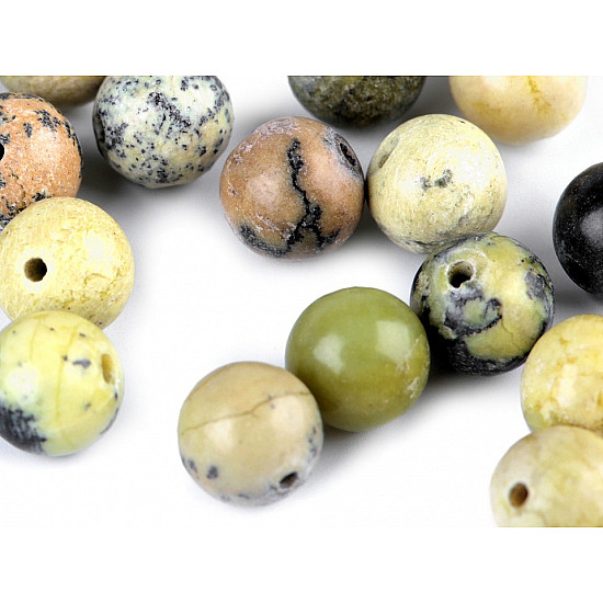 Mineral beads Jasper yellow Ø6 mm (package 10 pc.)