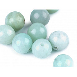 Amazonite glossy synthetic mineral Ø6 mm (package 10 pc.)