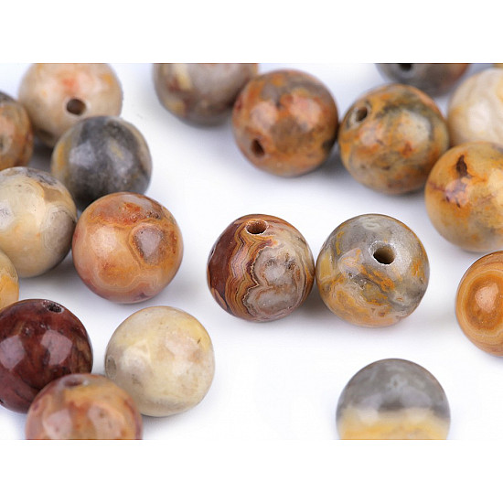 Natural Mineral / Gemstone Beads Yellow Agate Ø8 mm (package 15 pc.)