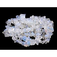 Synthetic Mineral Chip Beads Opalite on Nylon String