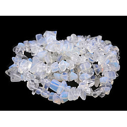 Synthetic Mineral Chip Beads Opalite on Nylon String