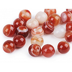 Synthetic Mineral Beads Red Agate Ø8 mm (package 12 pc.)