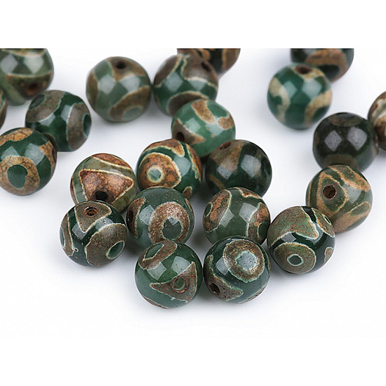 Mineral Beads Tibetan Agate Dzi Ø8 mm (package 10 pc.)