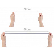 Elastic lat simplu, lățime 7 mm (card 5 m) - melanj închis