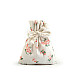 Cotton String Bag with Flowers 10x12 cm (package 2 pc.) - ecru light