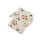 Cotton String Bag with Flowers 10x12 cm (package 2 pc.) - ecru light