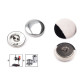 Self-cover all metal Button 28, nickel, 100 set