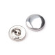 Self-cover all metal Button 28, nickel, 100 set