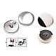 Self-cover all metal Button 36, nickel, 100 set