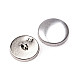 Self-cover all metal Button 36, nickel, 100 set