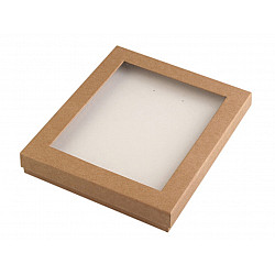 Jewellery Box with transparent lid 16x19.5 cm padded