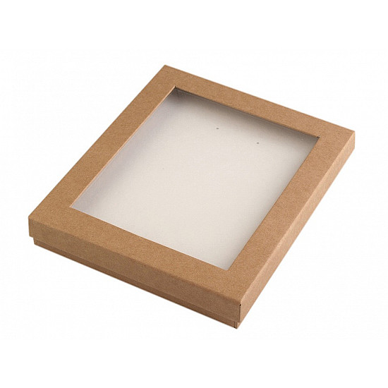 Jewellery Box with transparent lid 16x19.5 cm padded