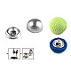 Self-cover Buttons size 16 all-metal, nickel, 100 pr.