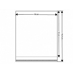 Clear Plastic Self-Adhesive Seal Bags 16x16 cm (package 100 pc.)