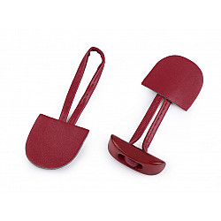 Duffle Coat / Toggle Horn Button Fastener, light wine red, 2 pr.