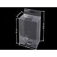 Clear Packaging Box with Hang Hole (package 10 pc.)