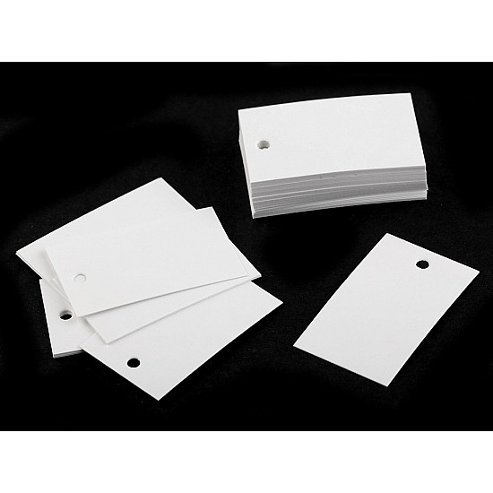 Paper Tag / Name Tag 30x50 mm (package 250 pc.) - white