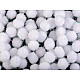 Pom Pom with Lurex Ø15 mm, white, 100 pc.