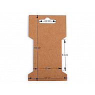 Paper Card Packaging Bobbin Spool 6.6x11.5 cm (package 20 pc.) - natural brown