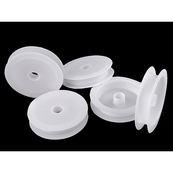 Plastic Empty Spool 1.3x6.8 cm (package 20 pc.) - white