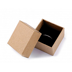 Paper Gift Box Natural 5x5 cm for Jewellery (package 2 pc.) - natural brown