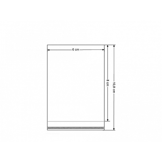 Clear Plastic Self-adhesive Seal Bags 6x8 cm (package 100 pc.)