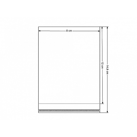 Clear Plastic Self-adhesive Seal Bags 8x12 cm (package 100 pc.)