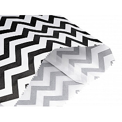 Paper Bag Chevron 15x22.5 cm (package 100 pc.) - white-black