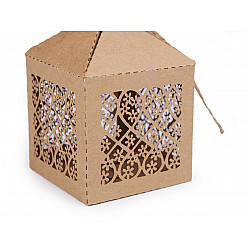 Wedding Paper Box / Favor Box - Natural (package 10 pc.) - natural - flowers