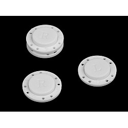 Magnetic Button Ø23 mm, white, 2 set