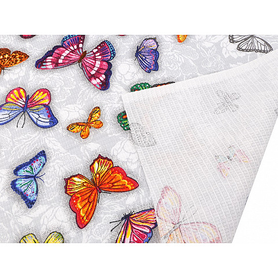 Cotton Waffle Pique Butterfly (sale by the meter)