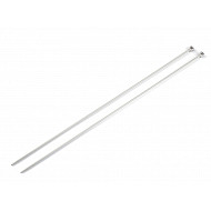 Straight Knitting Needles No. 3.5, silver