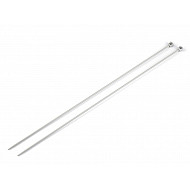 Straight Knitting Needles No. 3, silver