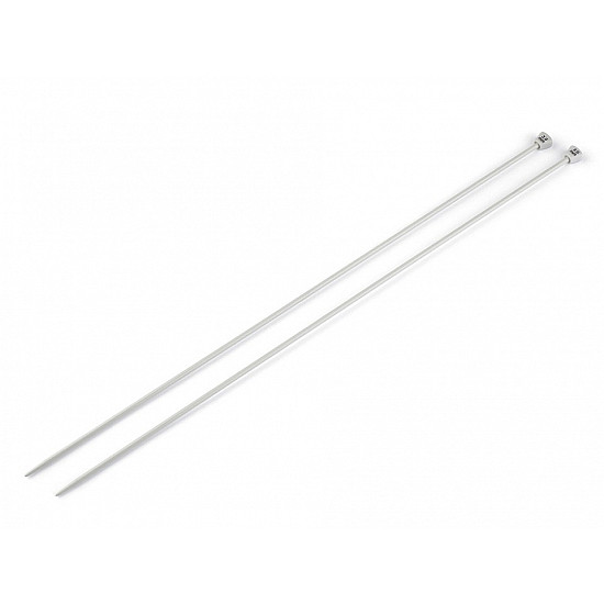 Straight Knitting Needles No. 3, silver