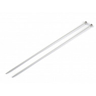 Straight Knitting Needles No. 4.5; silver