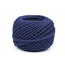 Cotton Crochet Yarn 40 g, blue dark