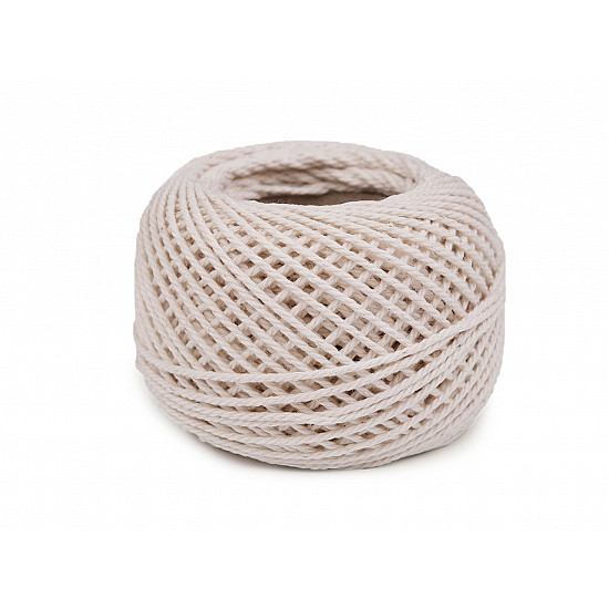 Cotton Crochet Yarn 40 g, ecru light