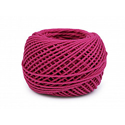 Cotton Crochet Yarn 40 g, fuchsia dark