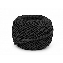 Cotton Crochet Yarn 40 g, black